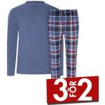 Marinblåa Pyjamaströjor från Jockey i Storlek XXL för Herrar 
