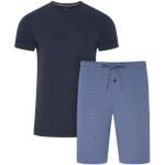 Marinblåa Kortärmade Pyjamasshorts från Jockey i Storlek XL för Herrar 