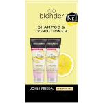 Citrongula Shampoo & Balsam-set utan ammoniak från John Frieda Go Blonder för Skadat hår med Reparerande effekt 250 ml 