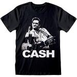 Johnny Cash Finger T-shirt, vuxna, S-5XL, svart, o