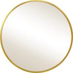 Guldiga Runda speglar med ram med diameter 50cm 