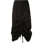 Knälånga Svarta Plisserade kjolar Asymmetriska på rea för Damer 