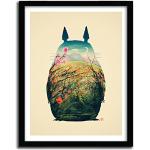 K.Olin Tribe - Tonari No Totoro poster av Victorsbeard, papper, vit, 40 x 60 x 0,1 cm