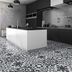 Azulejos cementplattor golvdekal med plastskyddande laminat | vattentäta golvplattor – 40 x 40 cm – 1 styck