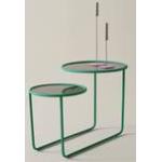 Gröna Glassoffbord på rea med diameter 50cm i Glas 