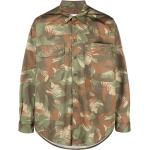 Camouflage-mönstrade Militärgröna Långärmade skjortor i Extra Långa från Moschino för Herrar 