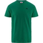 Sportiga Gröna Kortärmade Kortärmade T-shirts från Kappa 222 Banda på rea i Storlek XL för Herrar 