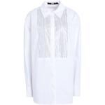 Hållbara Ekologiska Vita Långärmade Långärmade skjortor från Karl Lagerfeld i Storlek XL i Bomull för Damer 