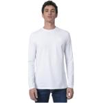 Vita Långärmade Långärmade T-shirts från Karl Lagerfeld med Rund ringning i Bomull 