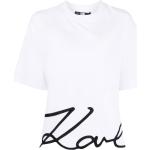 Ekologiska Vita Kortärmade Kortärmade T-shirts från Karl Lagerfeld för Damer 