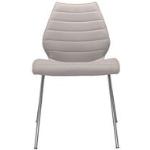 Kartell - Maui Soft Chair 2895, Trevira Beige - Beige - Matstolar - Metall/syntetiskt