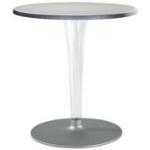 Kartell - Top Top Table 4202 Ø70, Aluminium Melamine Top, Rounded Base - Silver - Matbord - Metall/plast