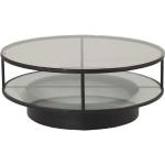 Svarta Glassoffbord från Skånska Möbelhuset med diameter 100cm i Metall 