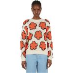 Streetwear Blommiga Orange Stickade tröjor från KENZO på rea med Rund ringning i Bomull för Damer 