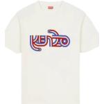 Kenzo Retro Mod-inspirerad T-shirt med Oversized Logo Beige, Herr