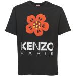 Blommiga Svarta Kortärmade T-shirts från KENZO i Storlek L med Rund ringning i Bomull för Herrar 