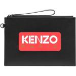 Svarta Clutches från KENZO Logo på rea för 15 tum i Läder för Herrar 