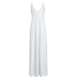 Maxilånga Vita V-ringade klänningar med paljetter i Viskos för Damer 