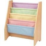 KidKraft 14225 Hängande fackshylla av trä, möbler för barnrummet, bok- och förvaringshylla – pastell- och naturfärger