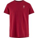 Ekologiska Röda Kortärmade Tränings t-shirts från Klättermusen på rea i Storlek L i Bomull för Herrar 