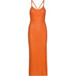 Knälånga Orange Stickade klänningar med paljetter från Mango i Storlek L för Damer 
