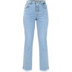 Blåa Straight leg jeans med paljetter för Damer 