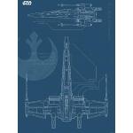 Komar Väggmålning | Star Wars Blueprint X-Wing | b