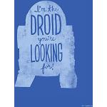 Komar Väggbild – Star Wars Silhouette Quotes R2D2