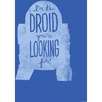 Komar Väggbild – Star Wars Silhouette Quotes R2D2