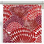 Korallröda Panelgardiner från Arvidssons Textil 2 delar i Bomull 