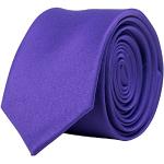 Mörklila Smala slipsar i Polyester för Herrar 