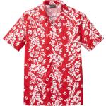 Röda Kortärmade Hawaiiskjortor från Bonprix för Herrar 