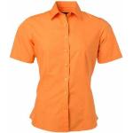 Orange Kortärmade Kortärmade skjortor för Damer 