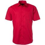 Röda Kortärmade Kortärmade skjortor för Herrar 