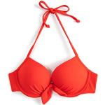 Röda Halterneck bikinis i Storlek S i Polyamid för Damer 