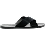 Sommar Svarta Slip in-sandaler från Ancient Greek Sandals i storlek 42 med Slip-on i Kalvskinn för Herrar 