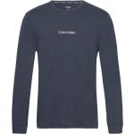 Blåa Långärmade Långärmade T-shirts från Calvin Klein i Storlek S 