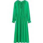 Eleganta Maxilånga Gröna V-ringade klänningar med puffärm från La Redoute på rea i Storlek XL med V-ringning i Polyester för Damer 