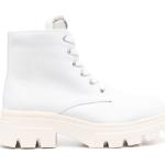 Vita Ankle-boots från Calvin Klein Jeans på rea i storlek 36 med Snörning med rundad tå i Syntet för Damer 