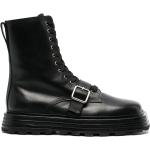 Svarta Ankle-boots från JIL SANDER Jil i storlek 40 med Snörning med Fyrkantig tå i Kalvskinn för Herrar 