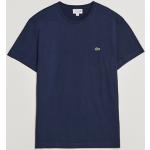 Mörkblåa Kortärmade T-shirts stora storlekar från Lacoste i Storlek 3 XL med Rund ringning i Bomull för Herrar 