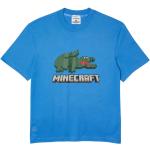 Ekologiska Blåa Minecraft T-shirts med tryck från Lacoste på rea i Jerseytyg för Herrar 