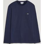 Mörkblåa Långärmade T-shirts stora storlekar från Lacoste i Storlek 3 XL i Jerseytyg för Herrar 