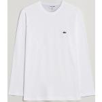 Vita Långärmade Långärmade T-shirts från Lacoste i Storlek L i Jerseytyg för Herrar 