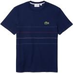 Ekologiska Randiga Blåa Oversize t-shirts från Lacoste på rea för Herrar 
