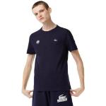 Mörkblåa French Open Tränings t-shirts från Lacoste i Jerseytyg för Herrar 