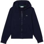 Ekologiska Blåa Tränings hoodies från Lacoste på rea i Storlek L i Fleece för Damer 