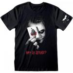 Svarta Kortärmade Batman Jokern T-shirts stora storlekar i Storlek XL i Bomull för Herrar 