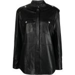 Svarta Långärmade skjortor med fransar från JOHN RICHMOND på rea i Storlek 3 XL i Läder för Damer 