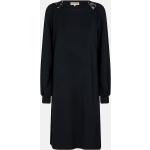 Svarta Långärmade Jerseyklänningar från Soyaconcept på rea i Storlek S med Rund ringning i Jerseytyg för Damer 